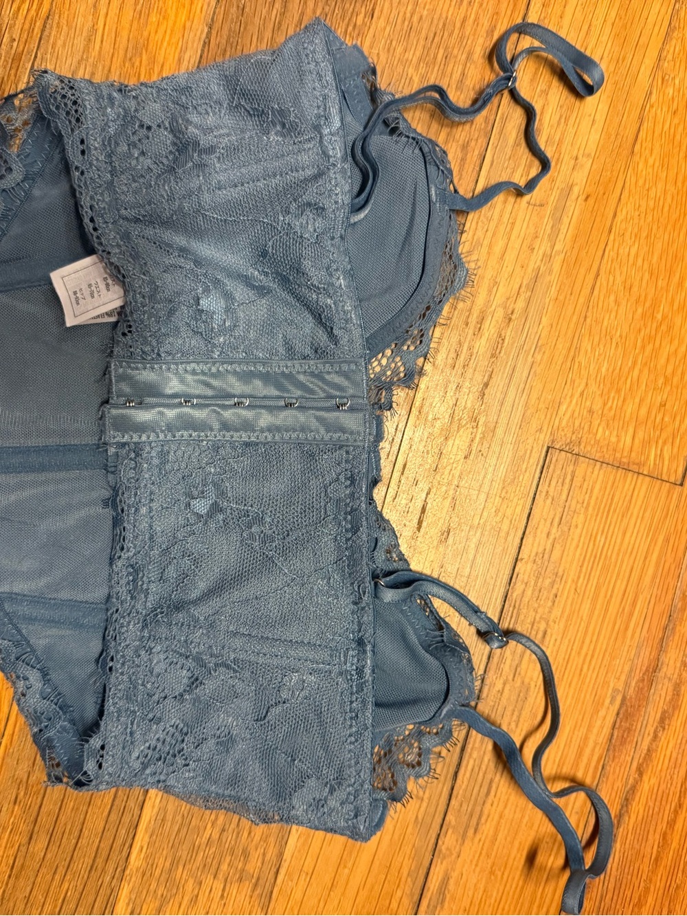 Lace corset Crop Top in Dusty Blue - Women's Intimates - Picture 2 of 2